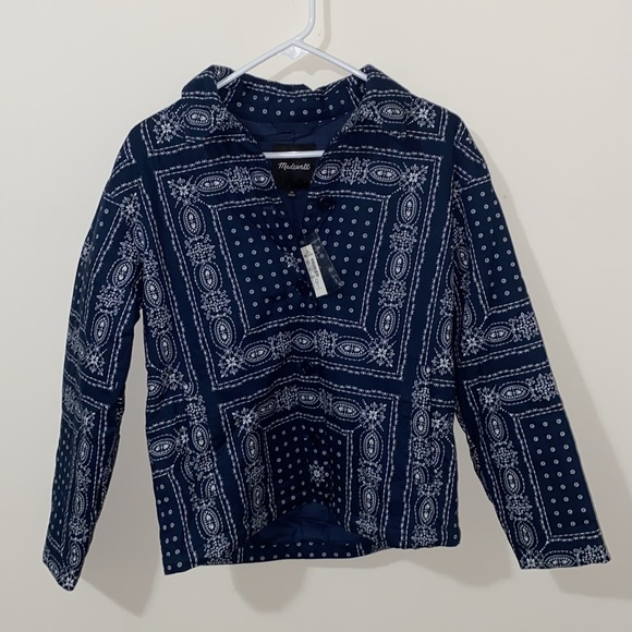 padded chore jacket in vintage bandana